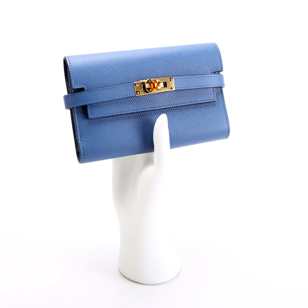 Kelly Medium Wallet Epsom Blue