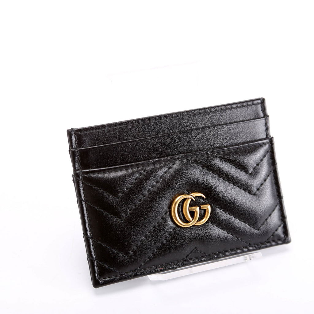 443127 GG Marmont Card Holder Black