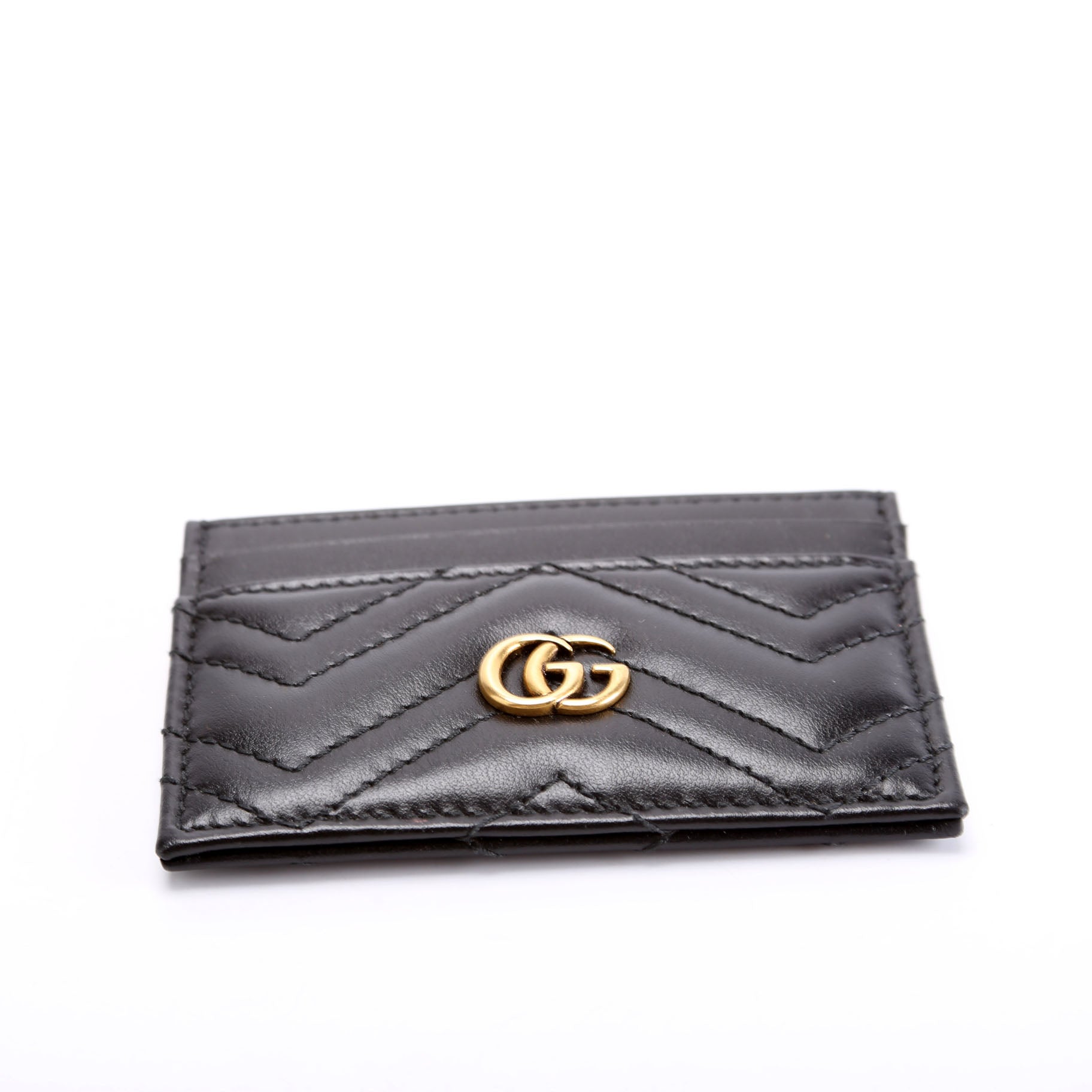 443127 GG Marmont Card Holder Black