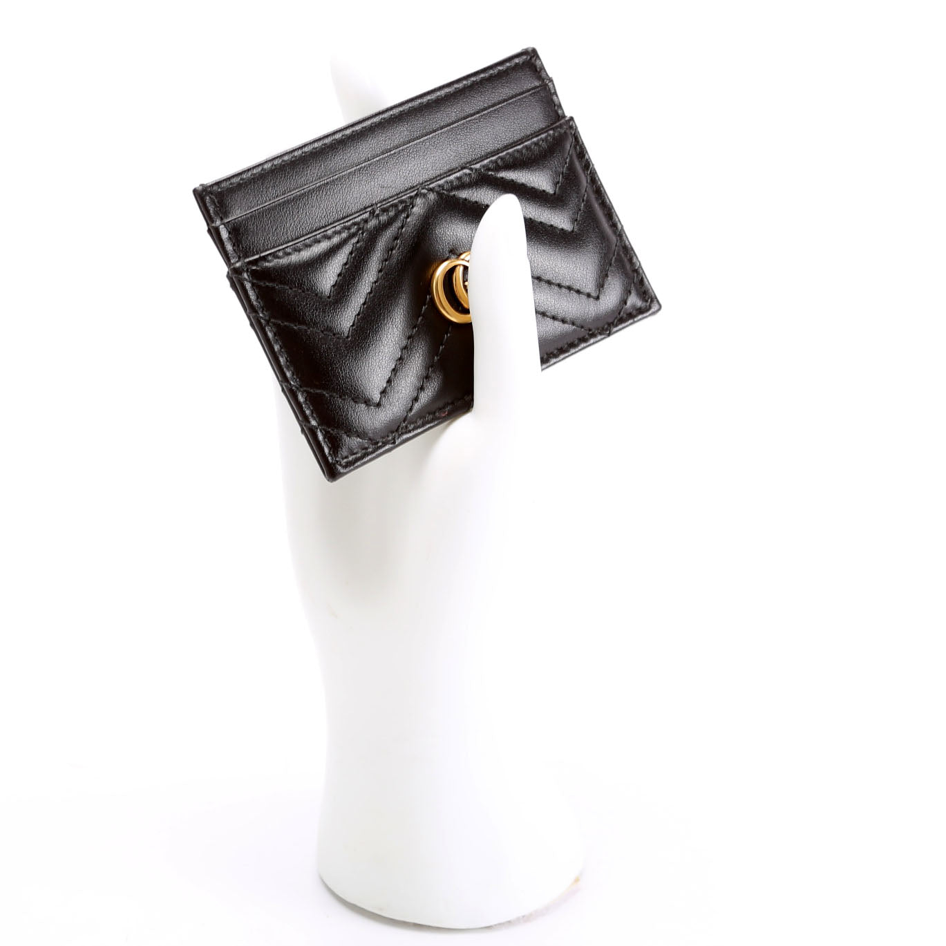 443127 GG Marmont Card Holder Black