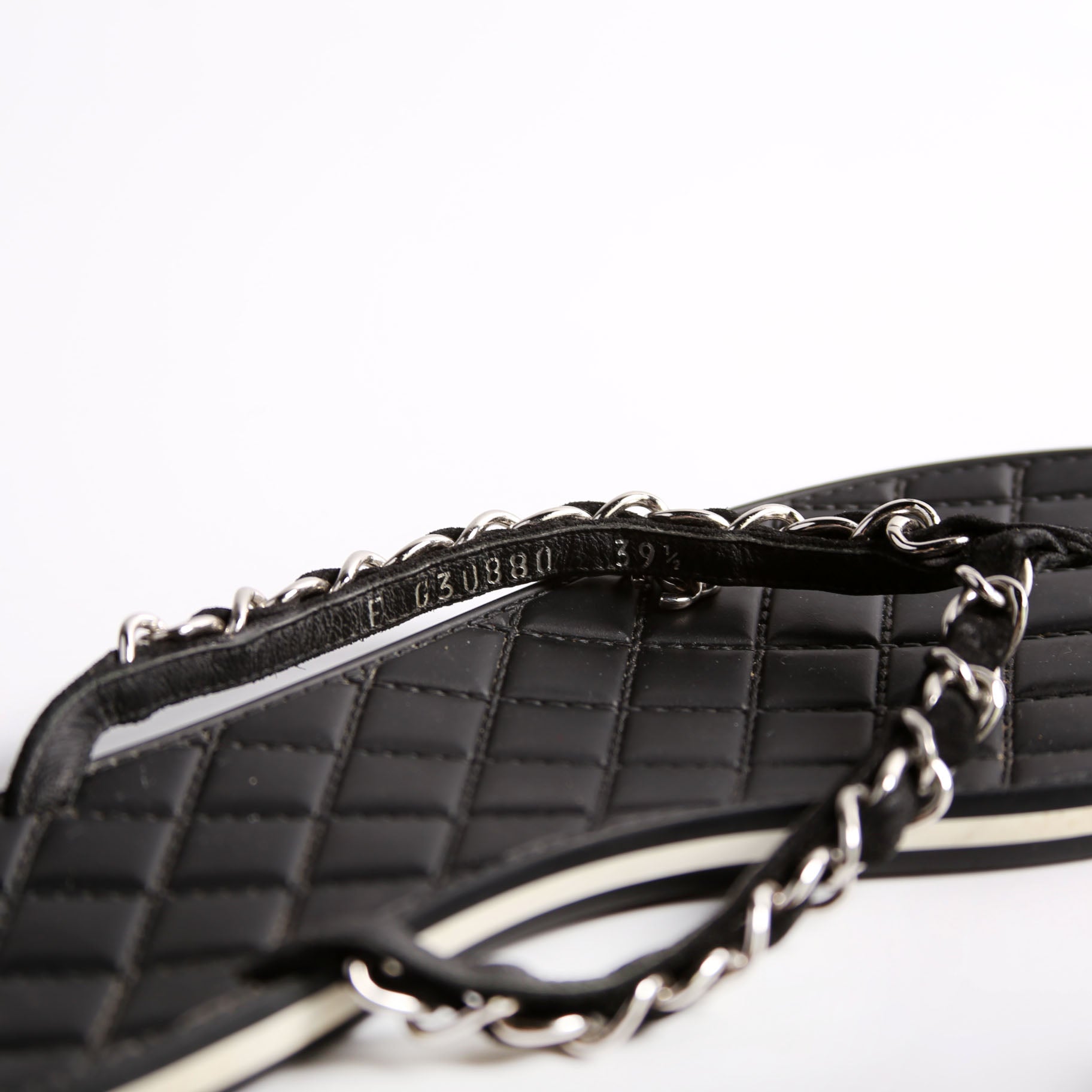 Chain Thong Sandals Size 39.5 Black