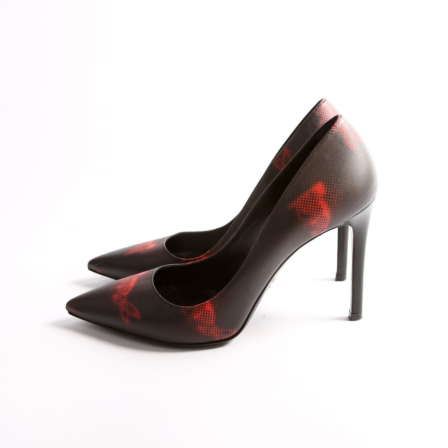 Prada Printed Leather Point Toe Pumps Size 36