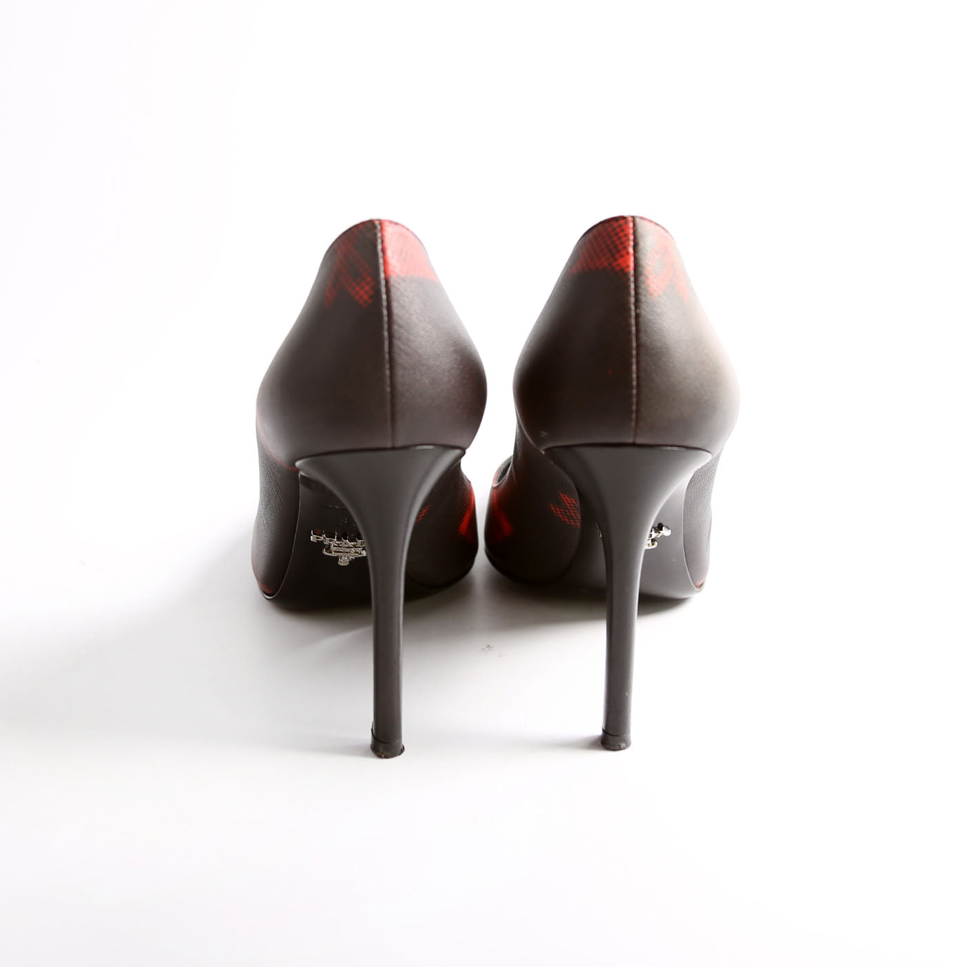 Prada Printed Leather Point Toe Pumps Size 36