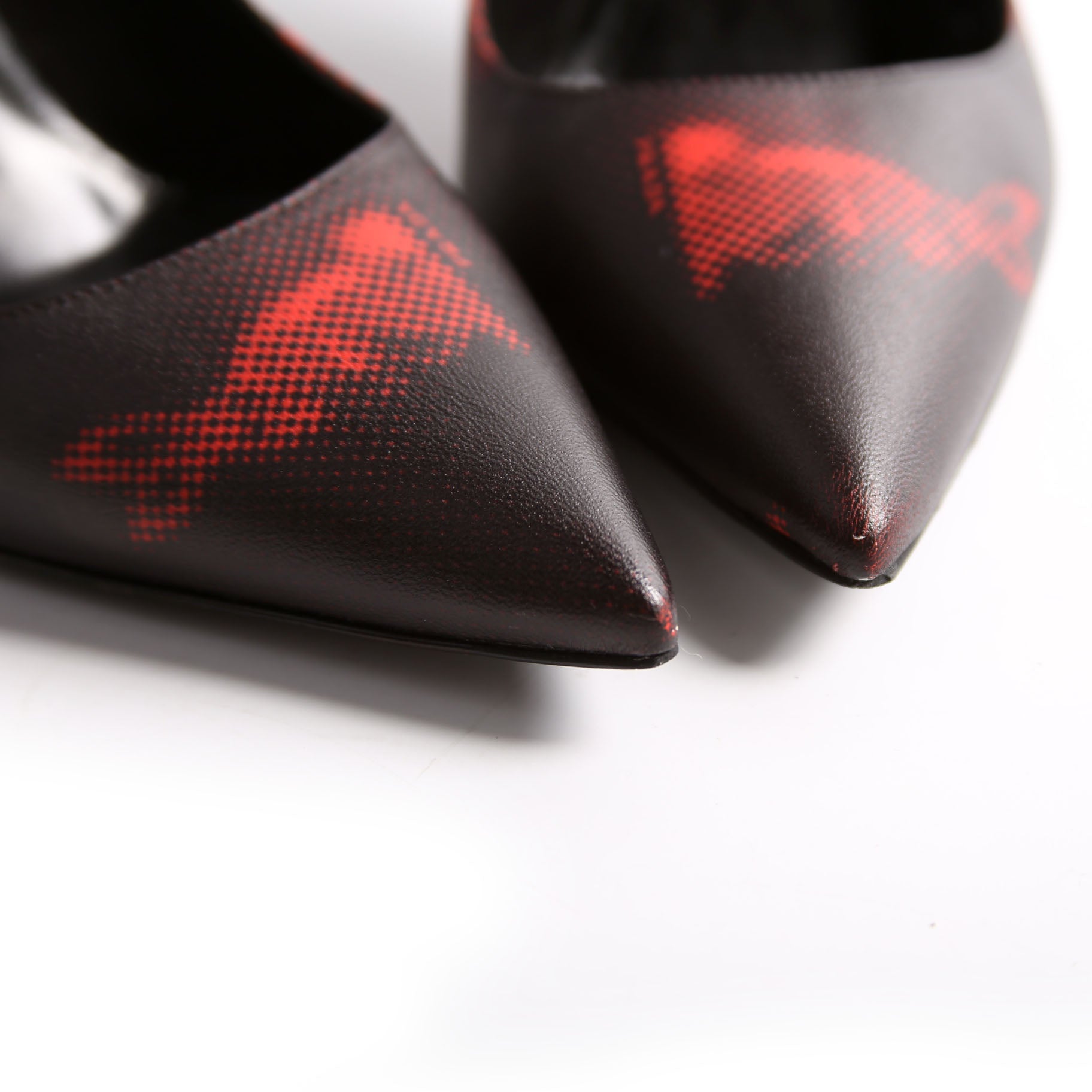 Prada Printed Leather Point Toe Pumps Size 36