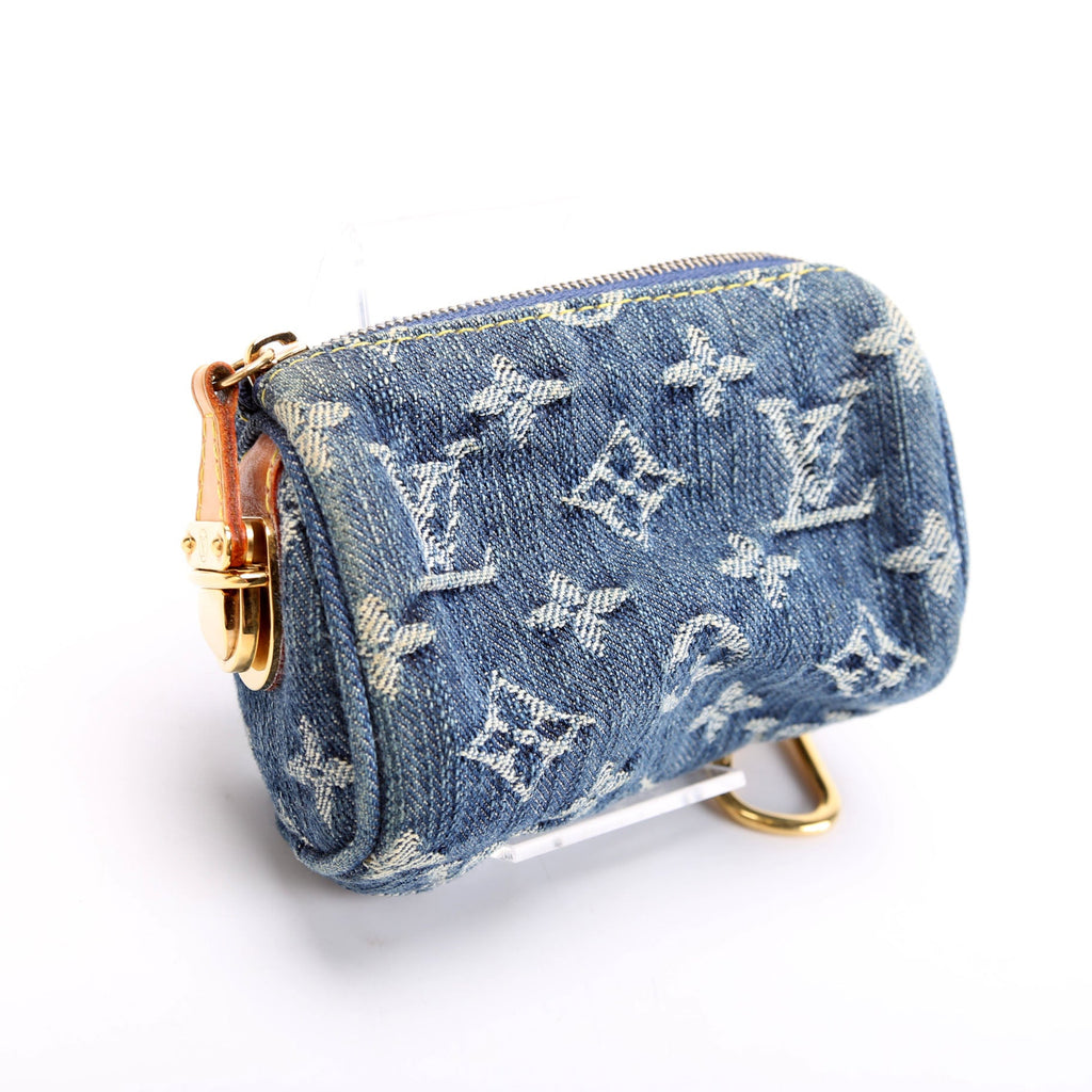 Pochette Speedy PM Key Holder Denim Monogram