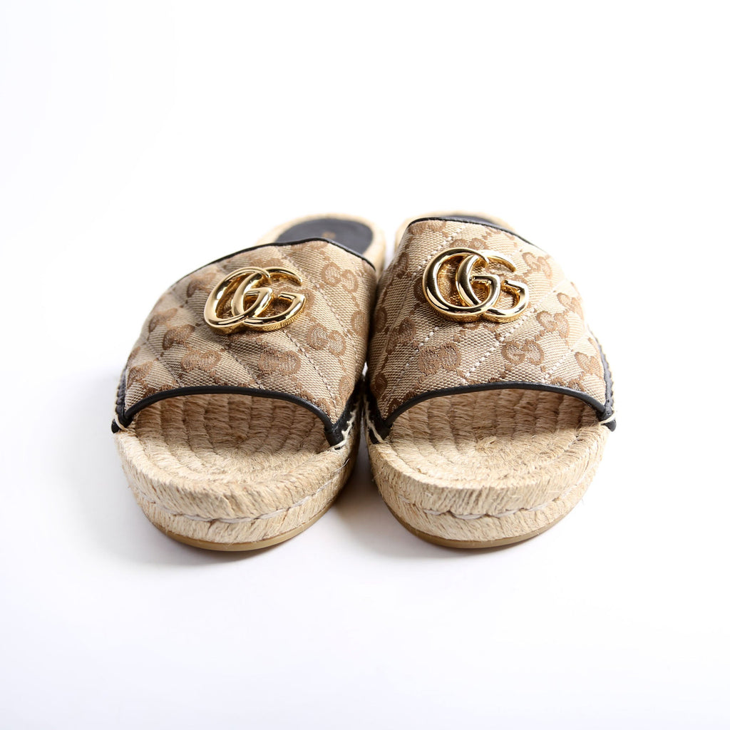 GG Espadrilles Slides Size 37