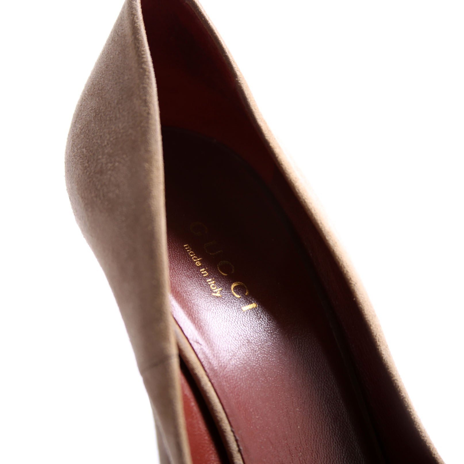 Suede Tassel Heels Size 38 Taupe