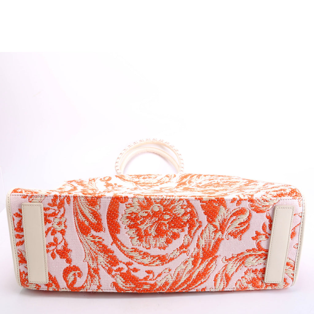 Athena Tote Large Raffia Orange/Pink