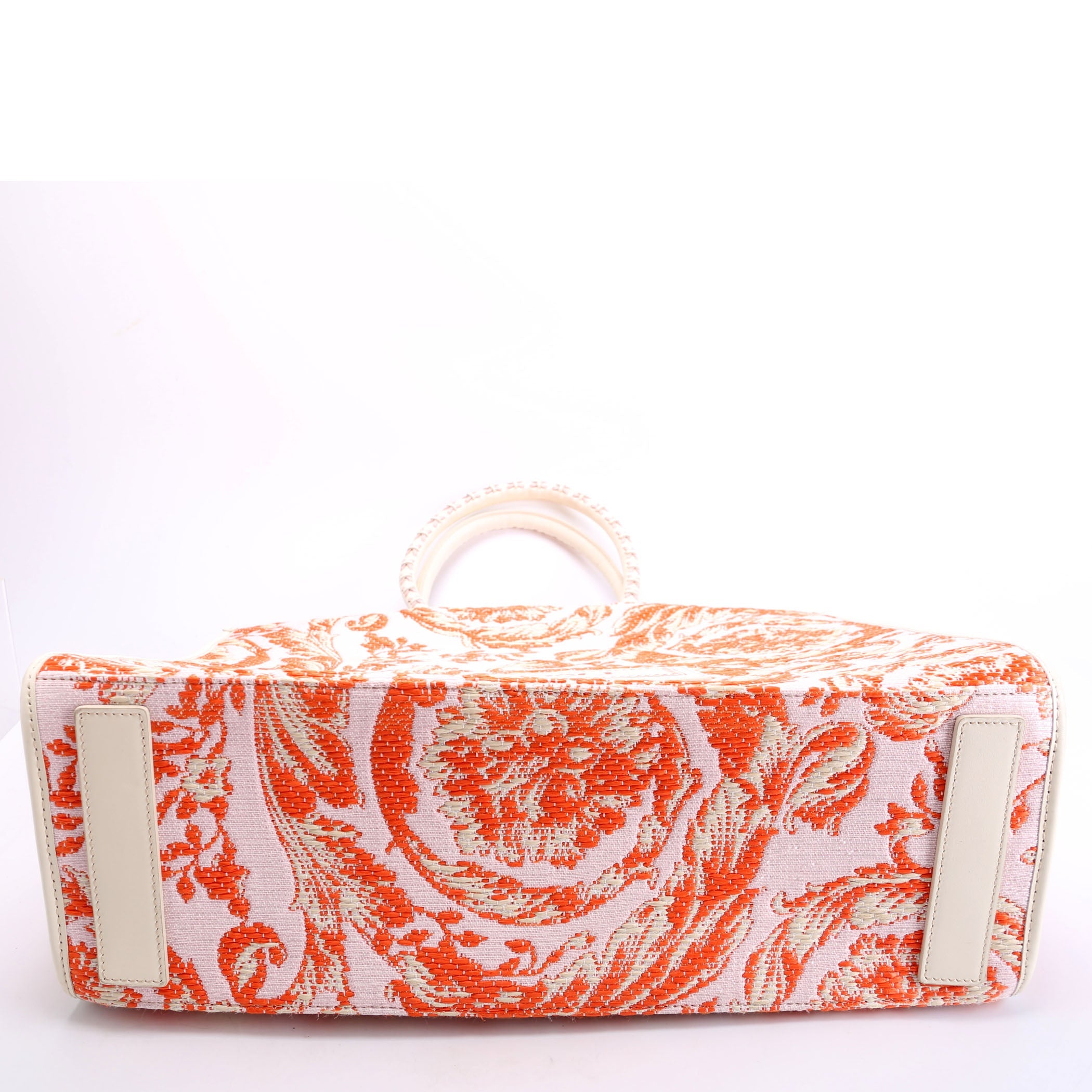 Athena Tote Large Raffia Orange/Pink