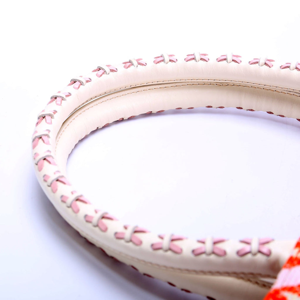 Athena Tote Large Raffia Orange/Pink