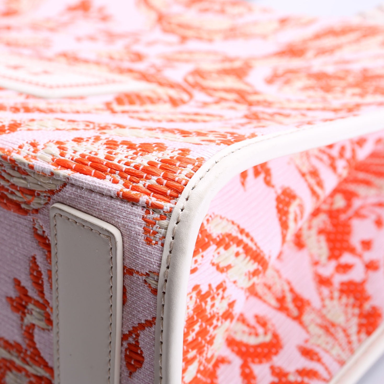 Athena Tote Large Raffia Orange/Pink
