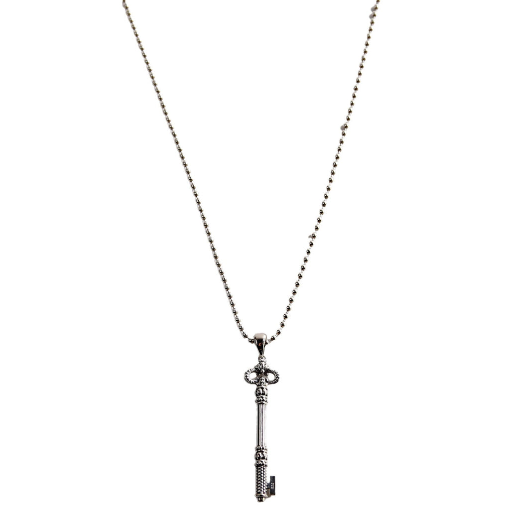 Skeleton Key Pendant Necklace 925