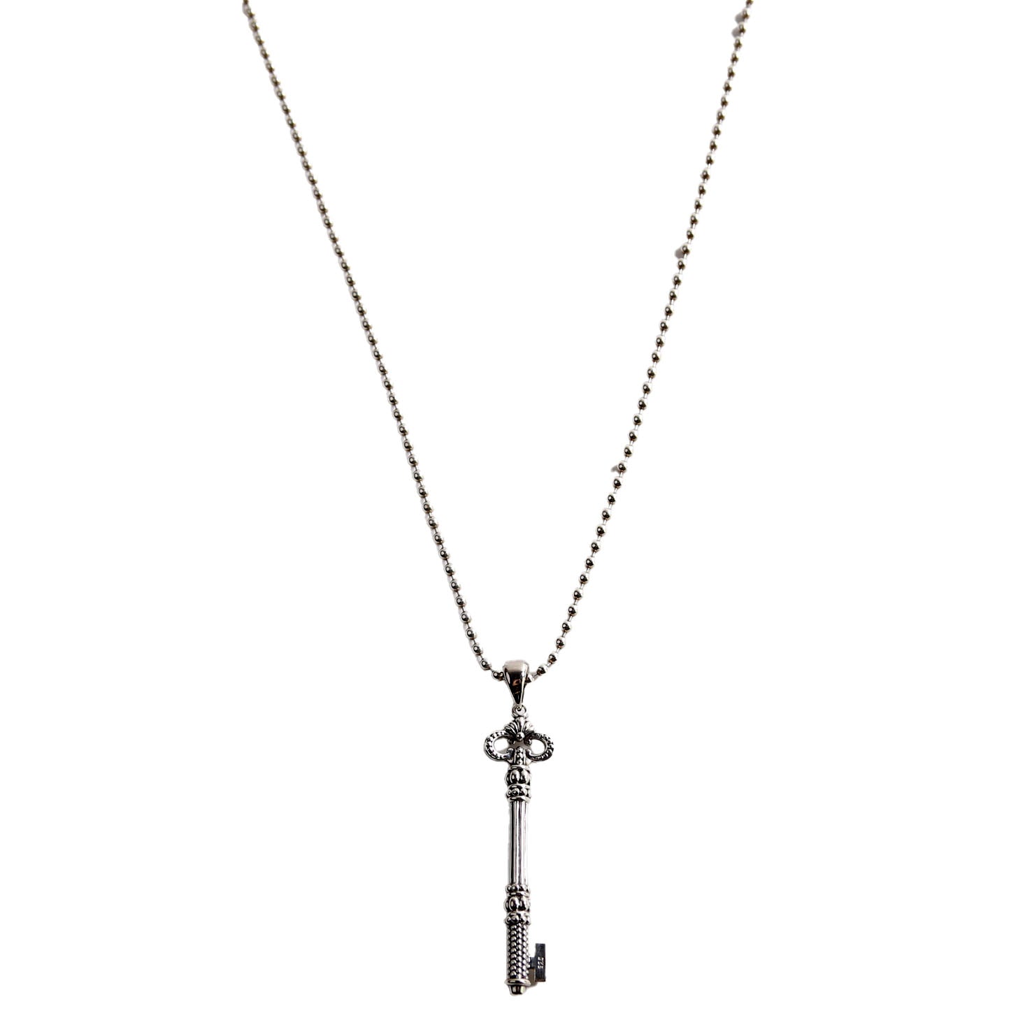 Skeleton Key Pendant Necklace 925