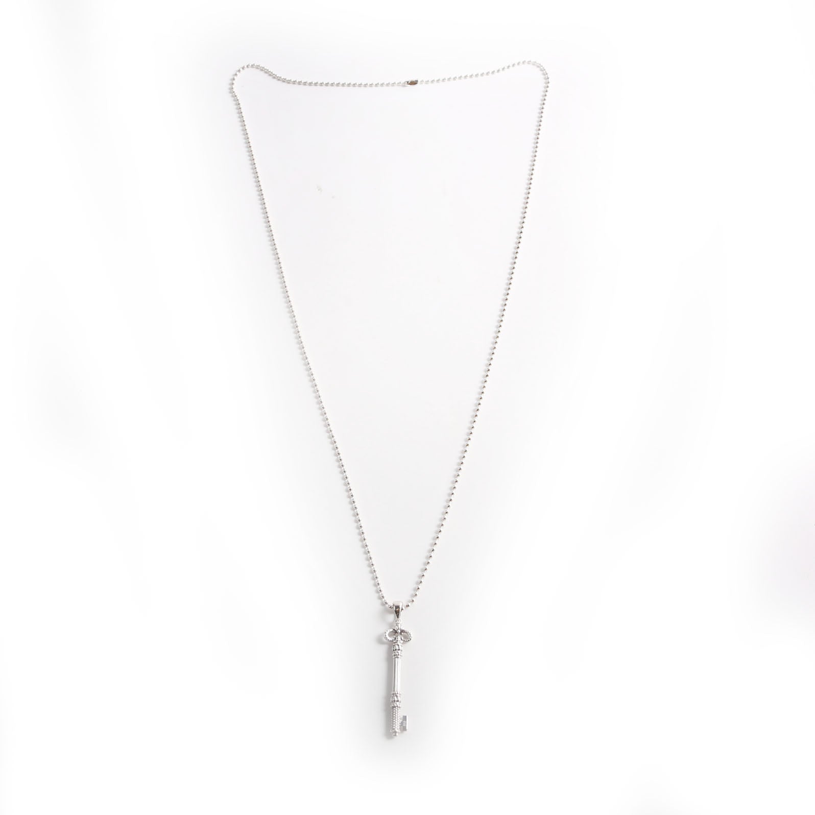 Skeleton Key Pendant Necklace 925