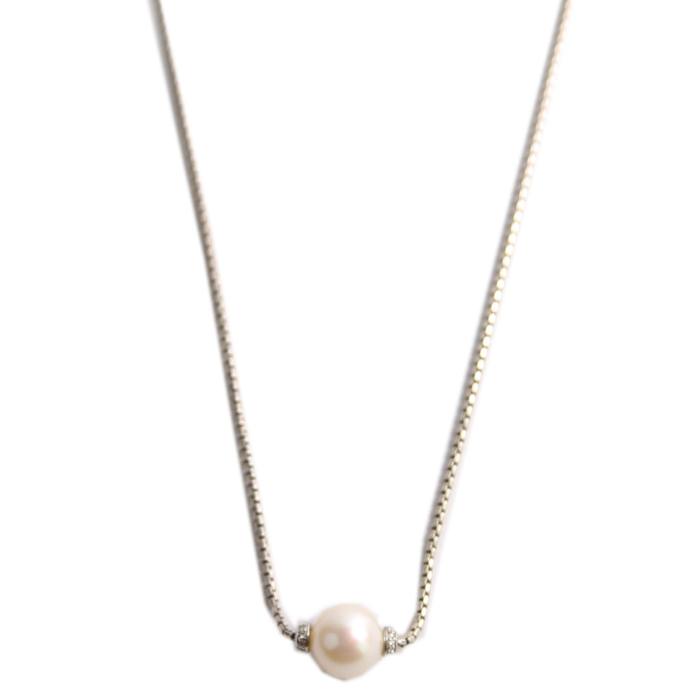 Solari Pendant Necklace 925/Pearl/Pave