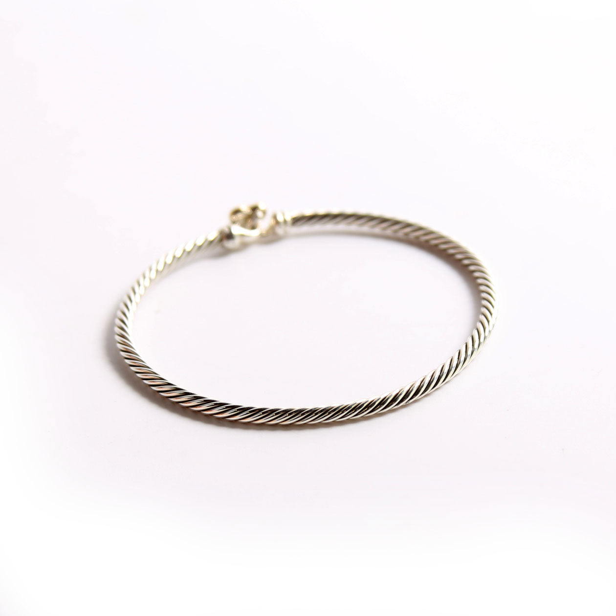 Classic Cable Heart Station 3MM Bracelet 925/750