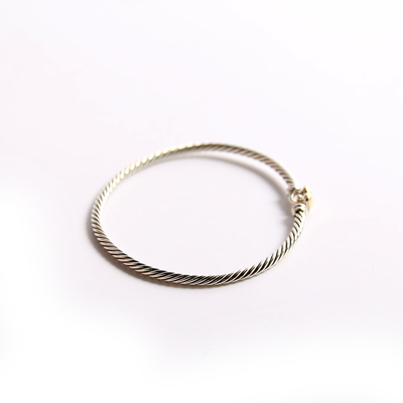 Classic Cable Heart Station 3MM Bracelet 925/750