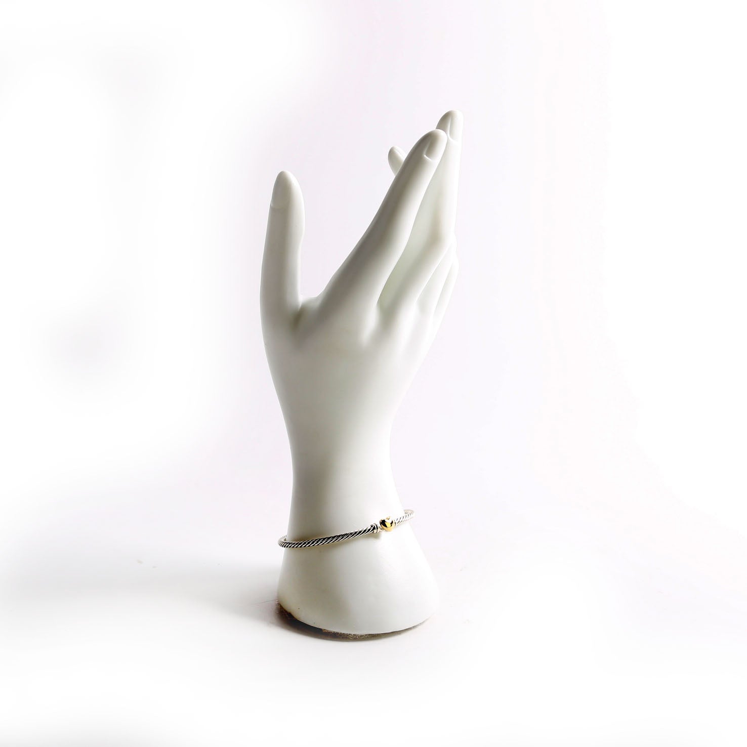 Classic Cable Heart Station 3MM Bracelet 925/750