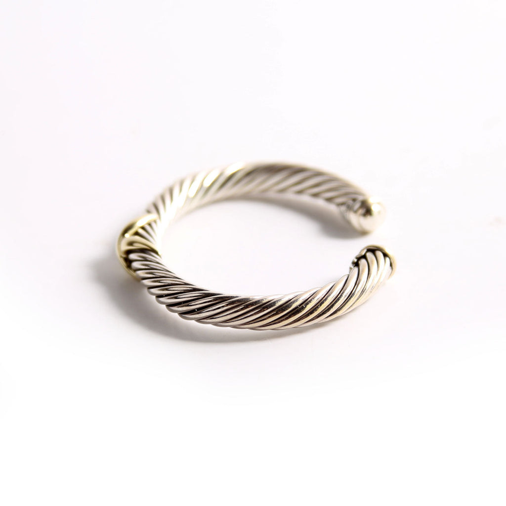 Single Station X Cable 7MM Bracelet 925/585