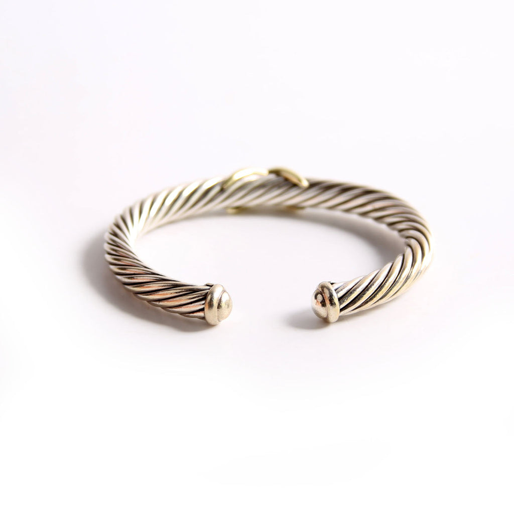 Single Station X Cable 7MM Bracelet 925/585