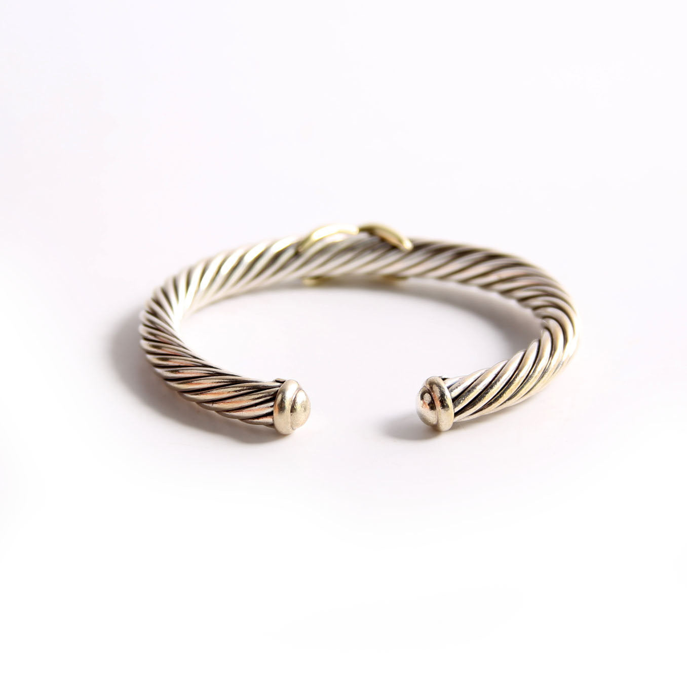 Single Station X Cable 7MM Bracelet 925/585