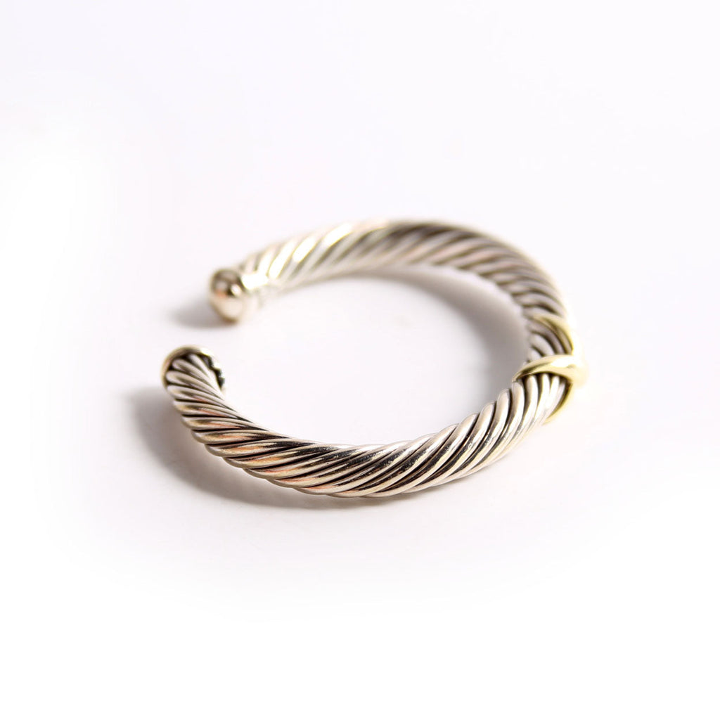 Single Station X Cable 7MM Bracelet 925/585