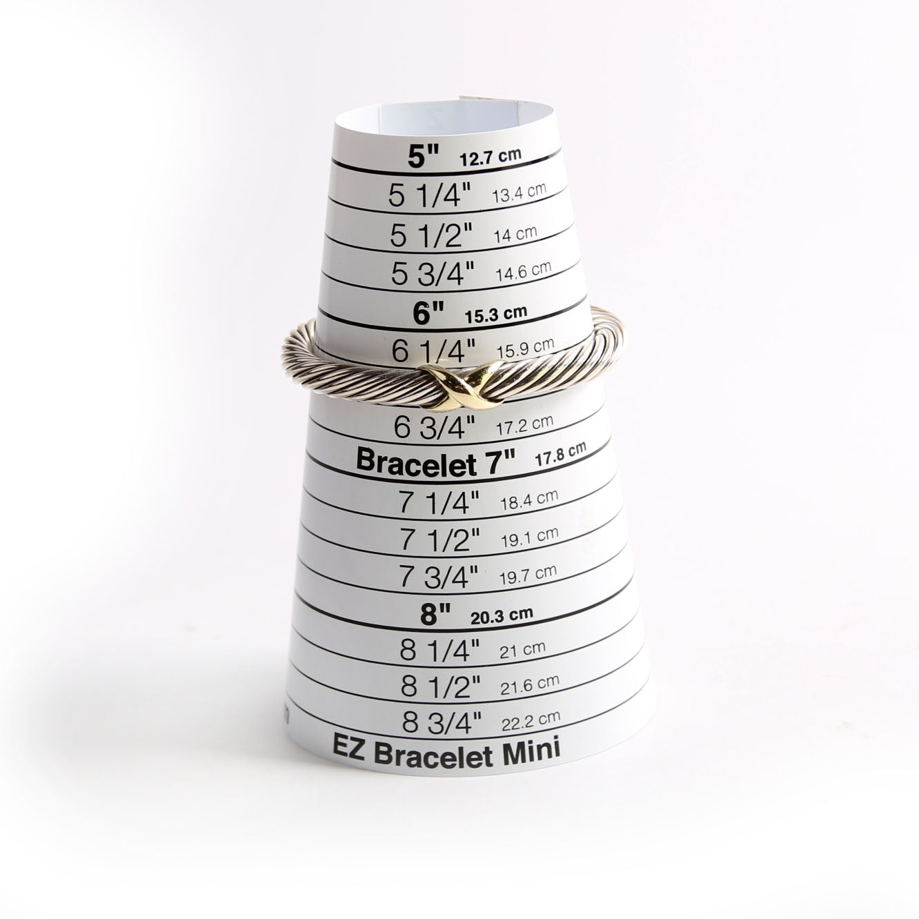 Single Station X Cable 7MM Bracelet 925/585