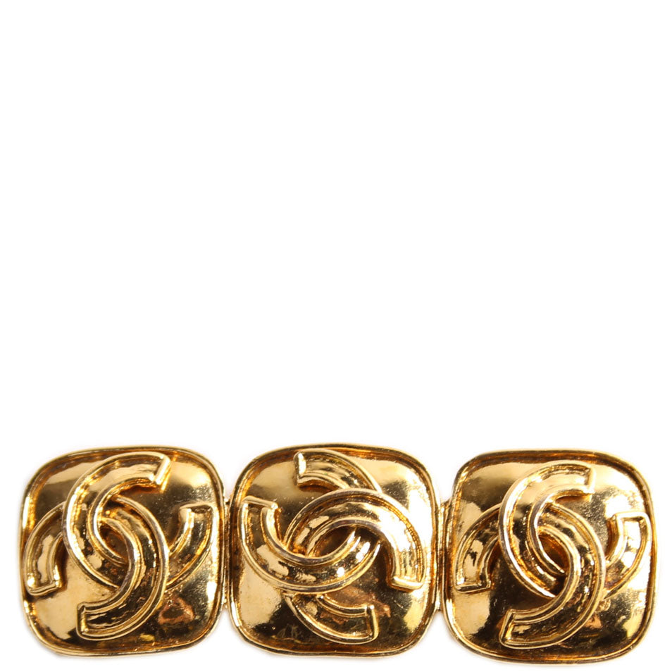 Triple CC Vintage Brooch Gold