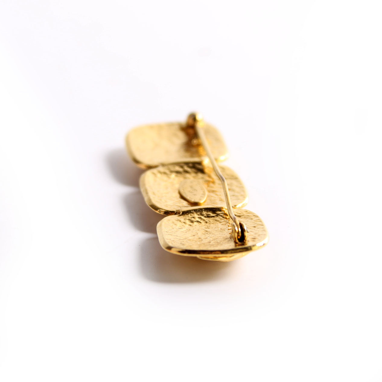 Triple CC Vintage Brooch Gold