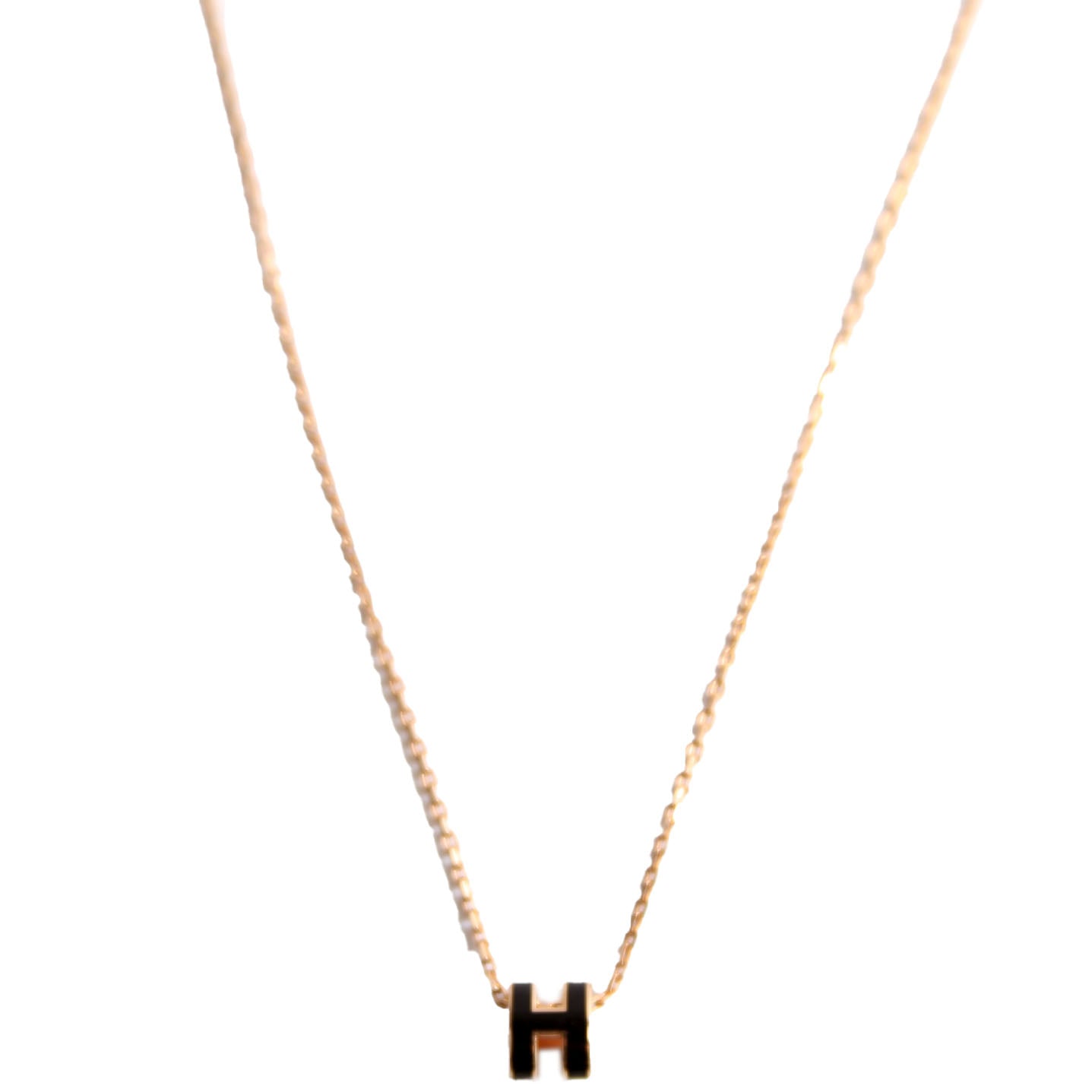Mini Pop H Necklace Gold/Black