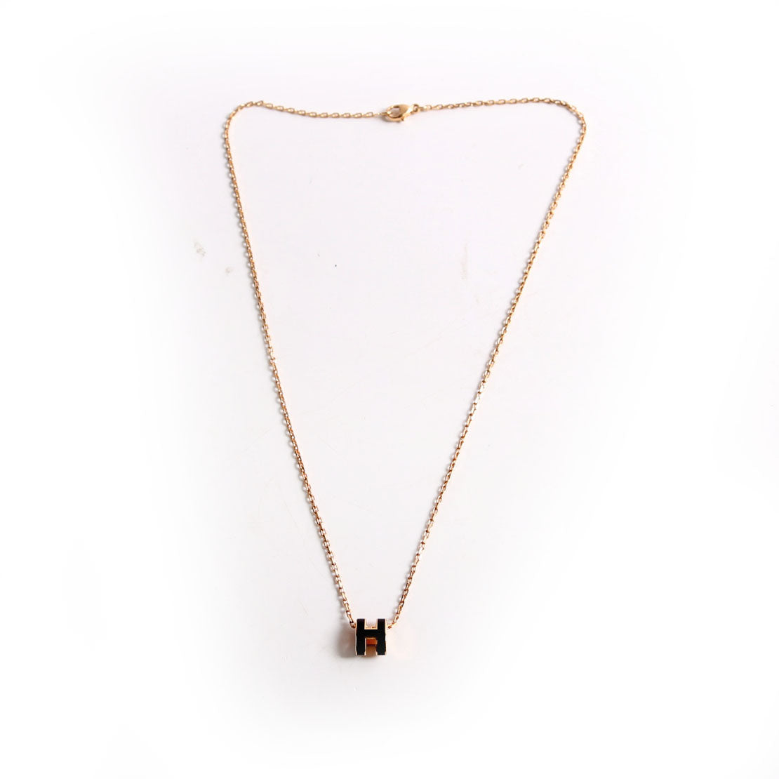 Mini Pop H Necklace Gold/Black