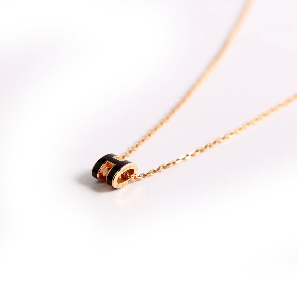 Mini Pop H Necklace Gold/Black