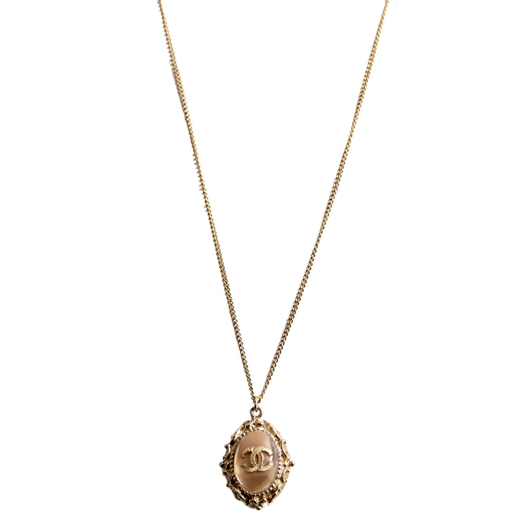 Coco Mark Pendant Long Necklace Gold