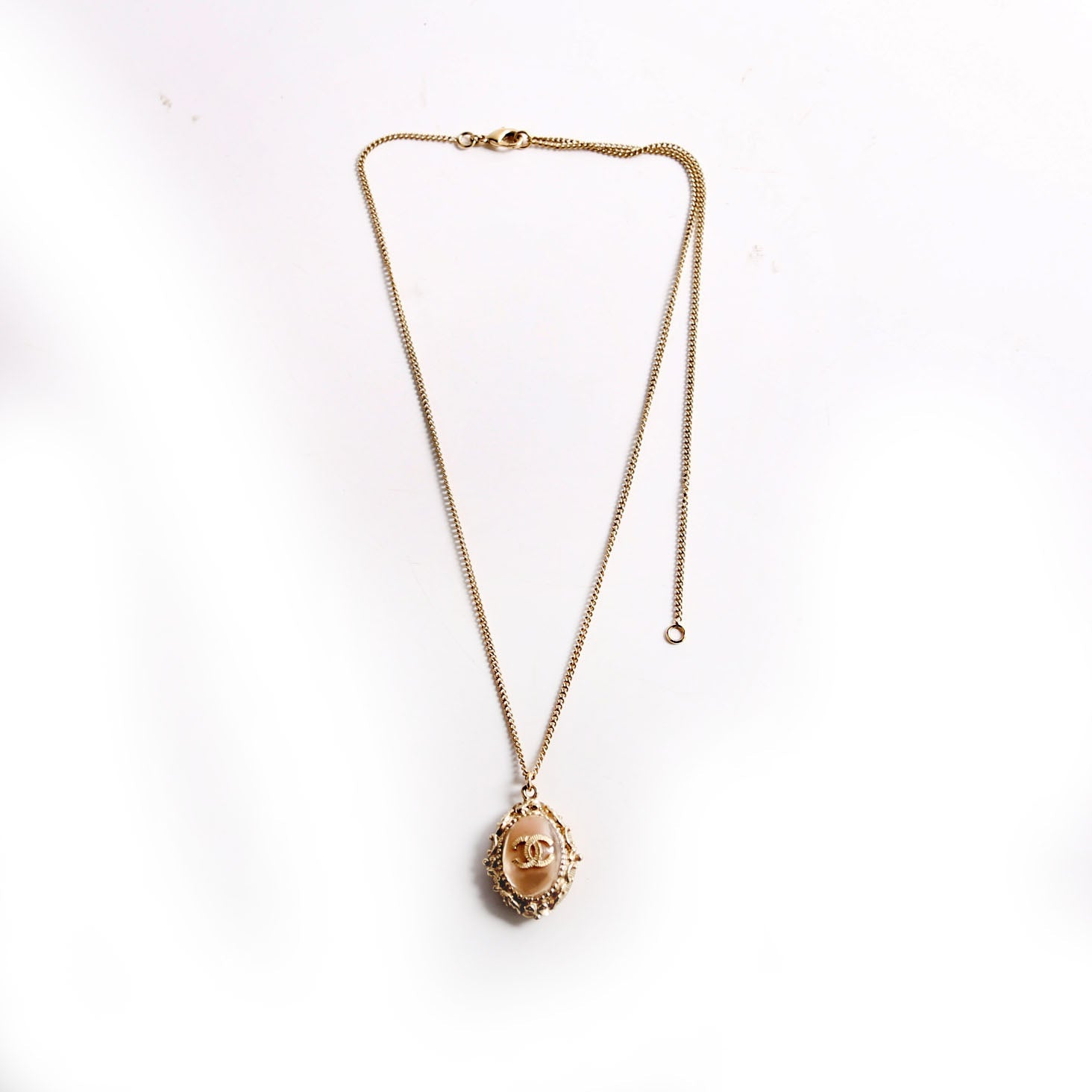 Coco Mark Pendant Long Necklace Gold