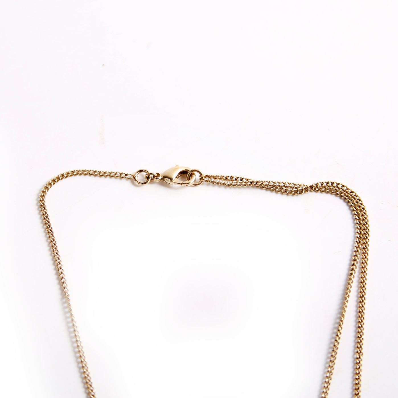 Coco Mark Pendant Long Necklace Gold
