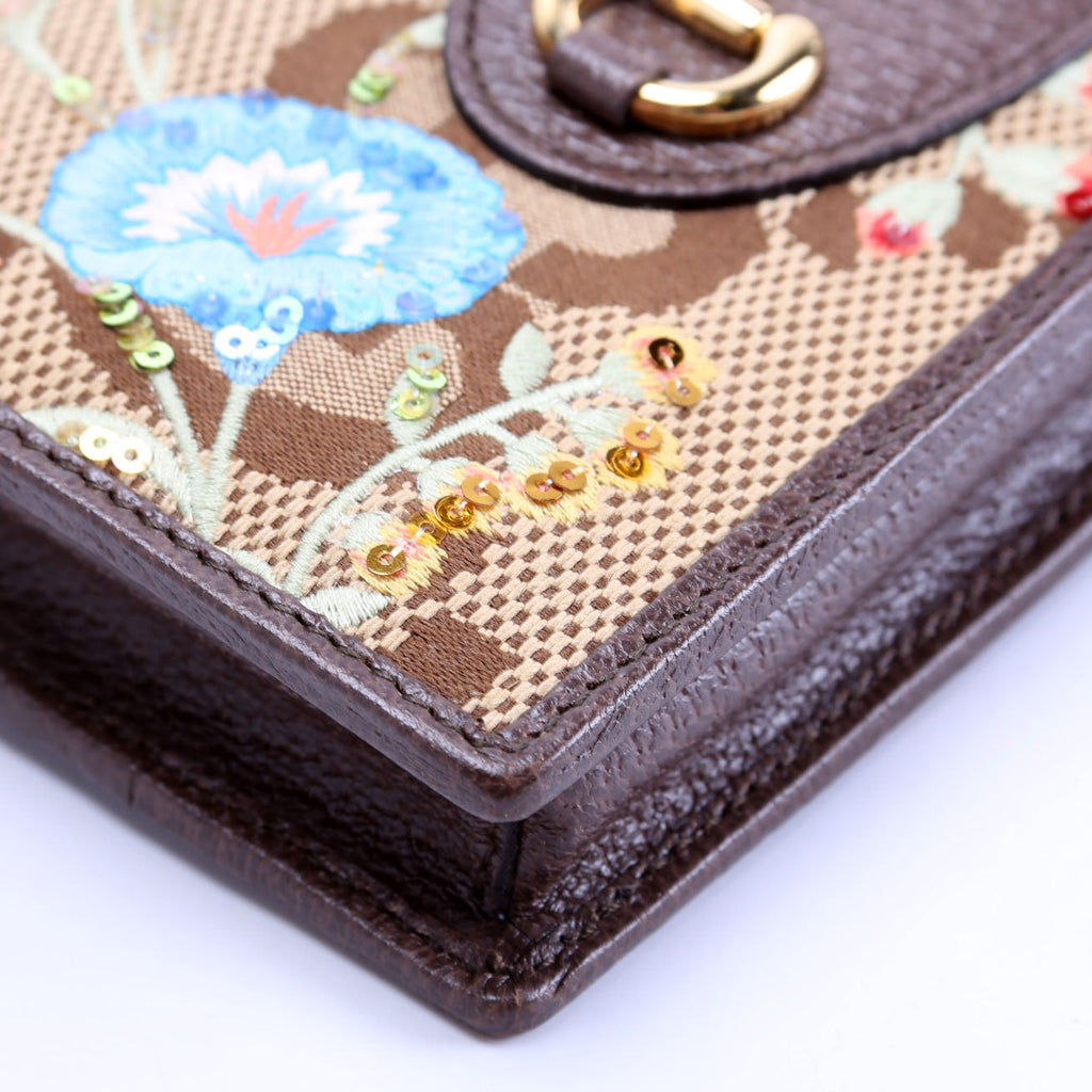 621892 Jumbo GG Embroidered Horsebit 1955 Wallet With Chain