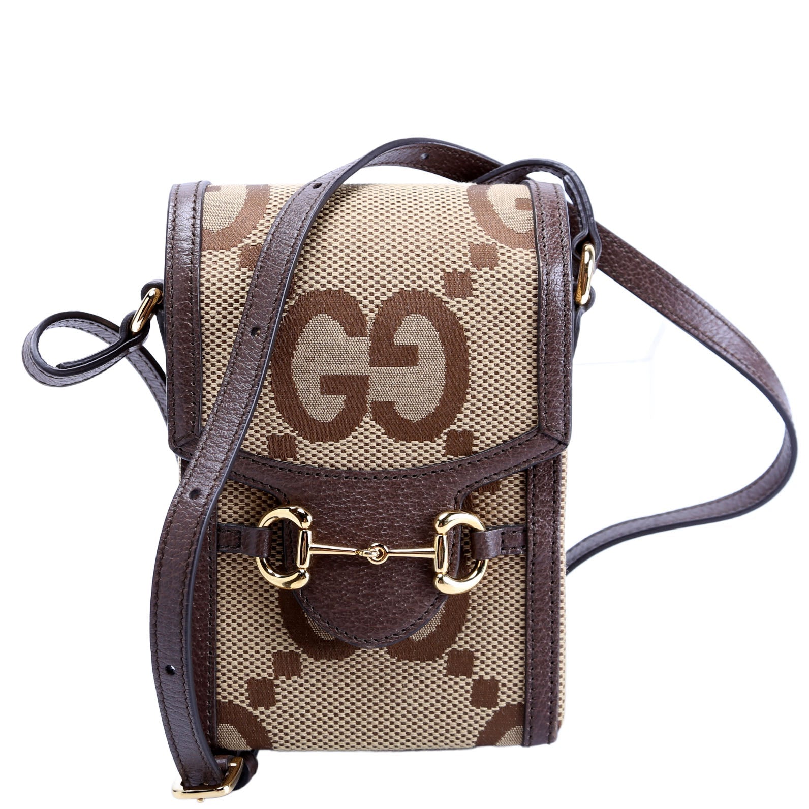 Gucci 625615 Horsebit 1955 Jumbo GG Canvas Mini Bag