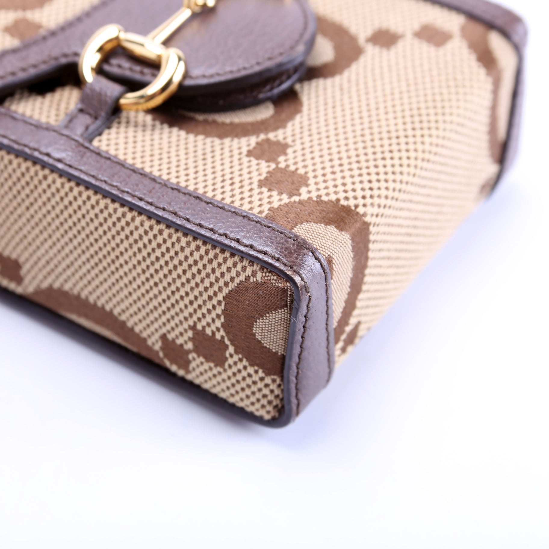 Gucci 625615 Horsebit 1955 Jumbo GG Canvas Mini Bag