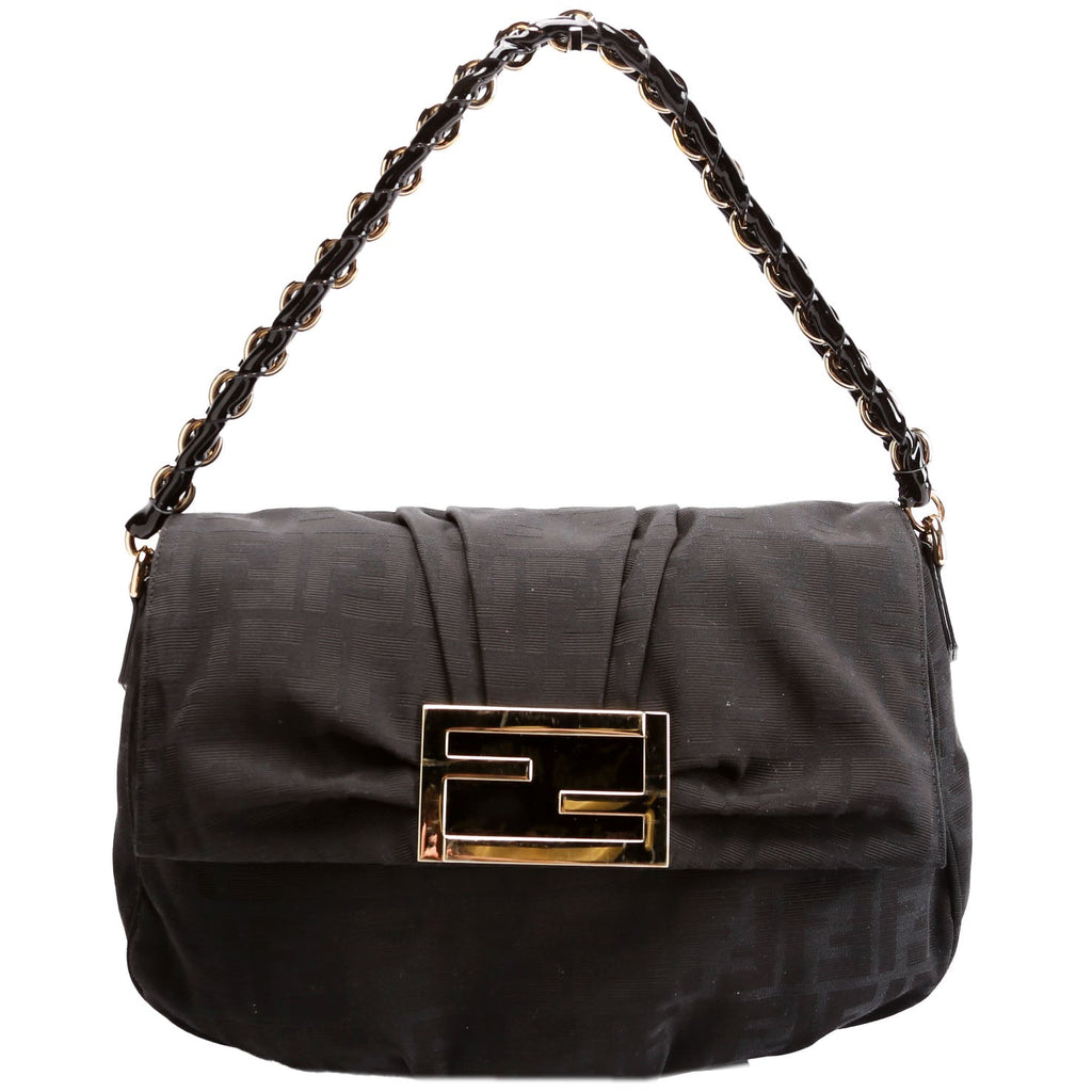 8BR614 Zucca Mia Flap Bag Black