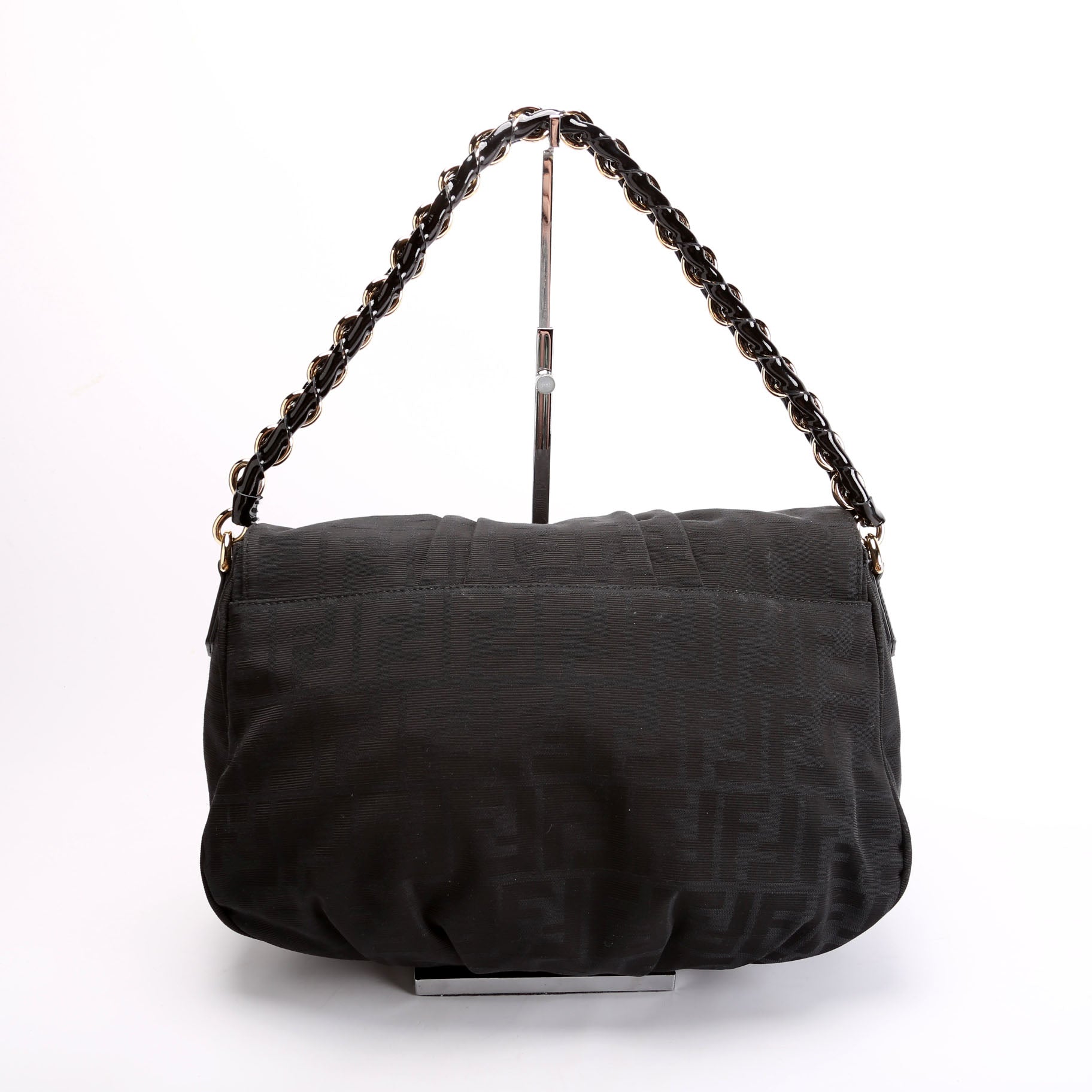 8BR614 Zucca Mia Flap Bag Black