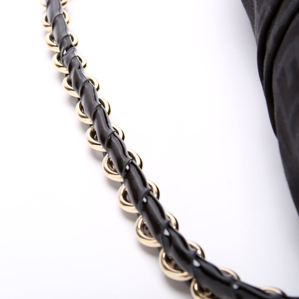 8BR614 Zucca Mia Flap Bag Black