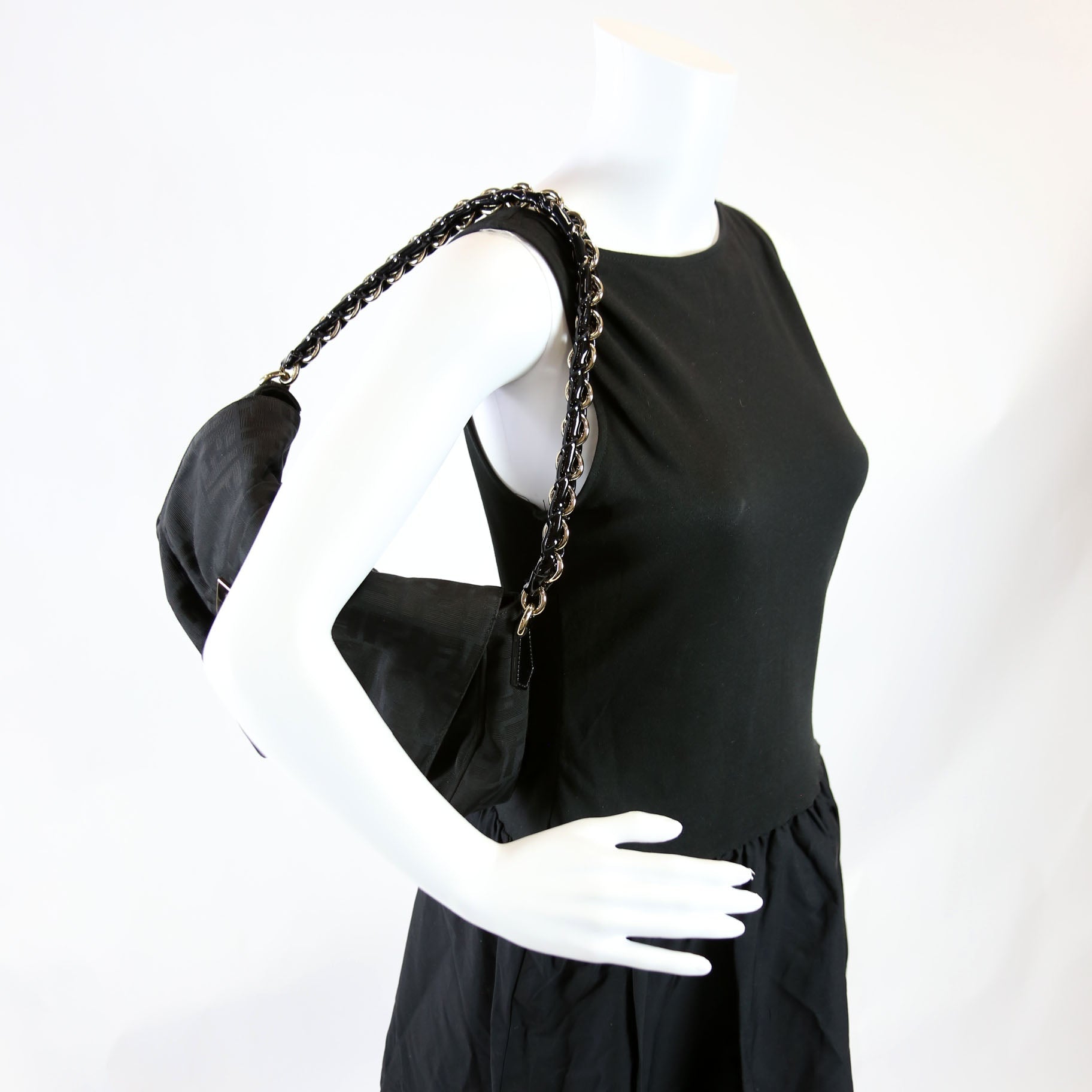 8BR614 Zucca Mia Flap Bag Black