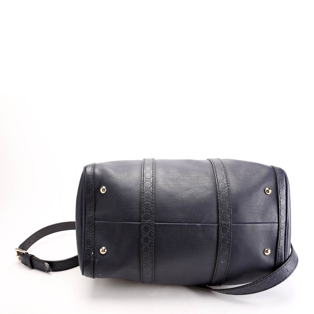 247205 Boston Bag Micro Guccissima Navy