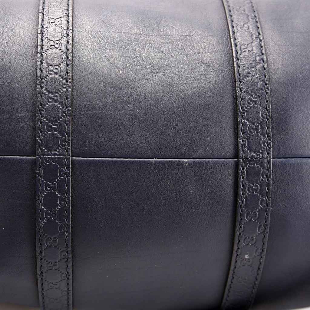 247205 Boston Bag Micro Guccissima Navy