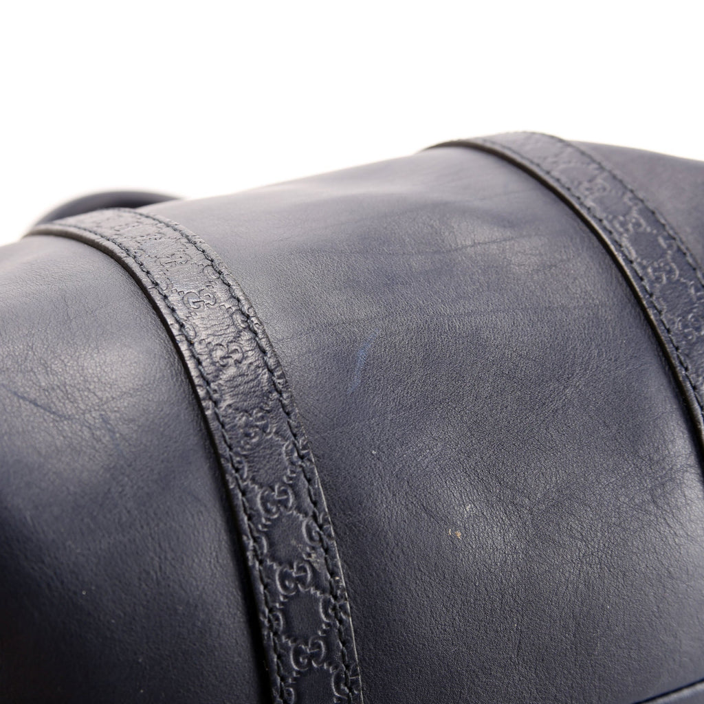 247205 Boston Bag Micro Guccissima Navy