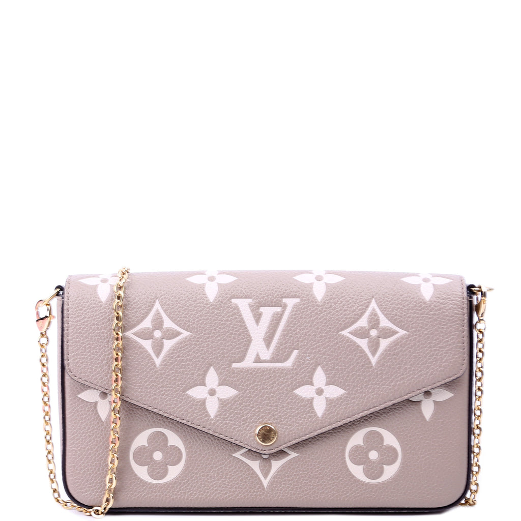Pochette Felicie Bicolor Empreinte Turtledove