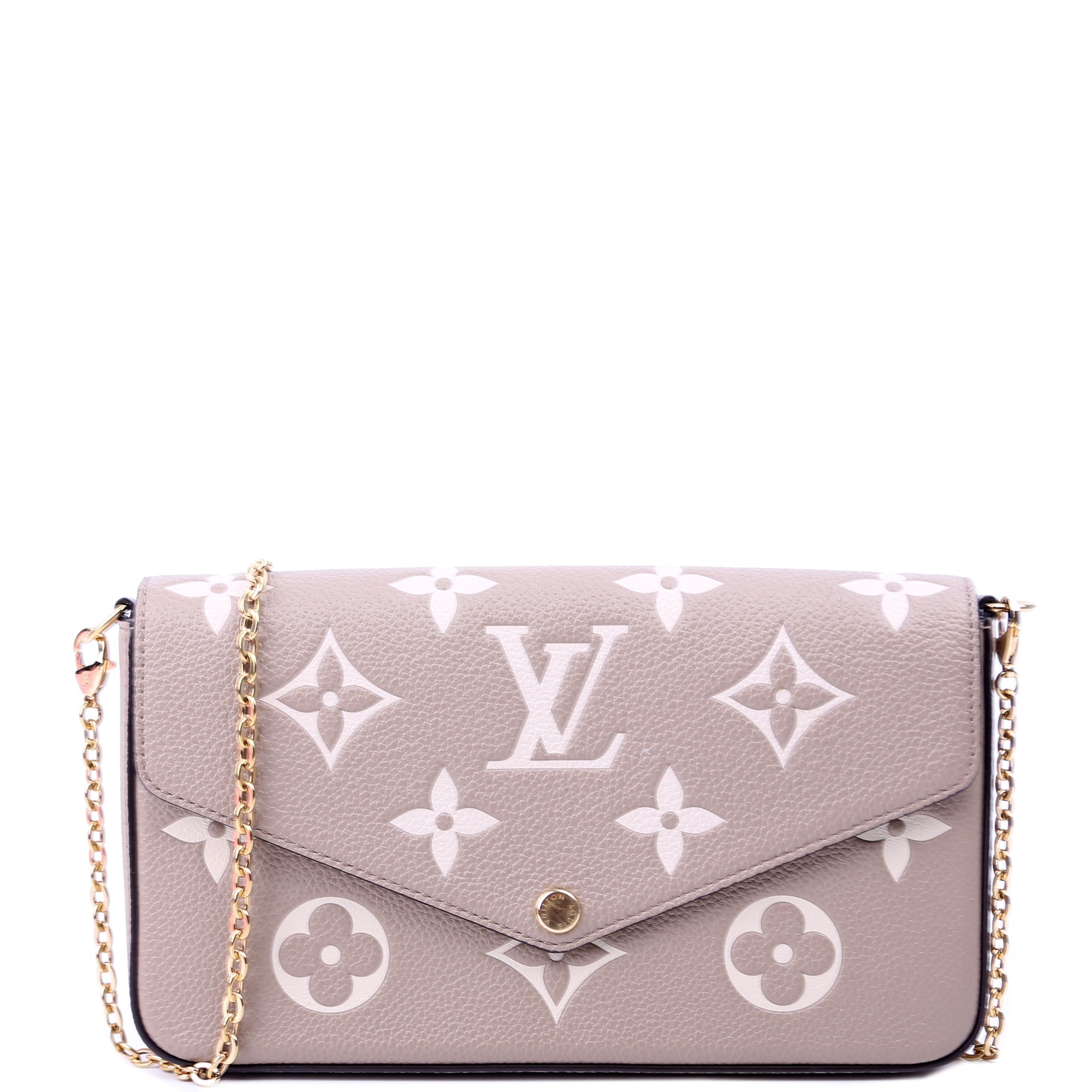Pochette Felicie Bicolor Empreinte Turtledove