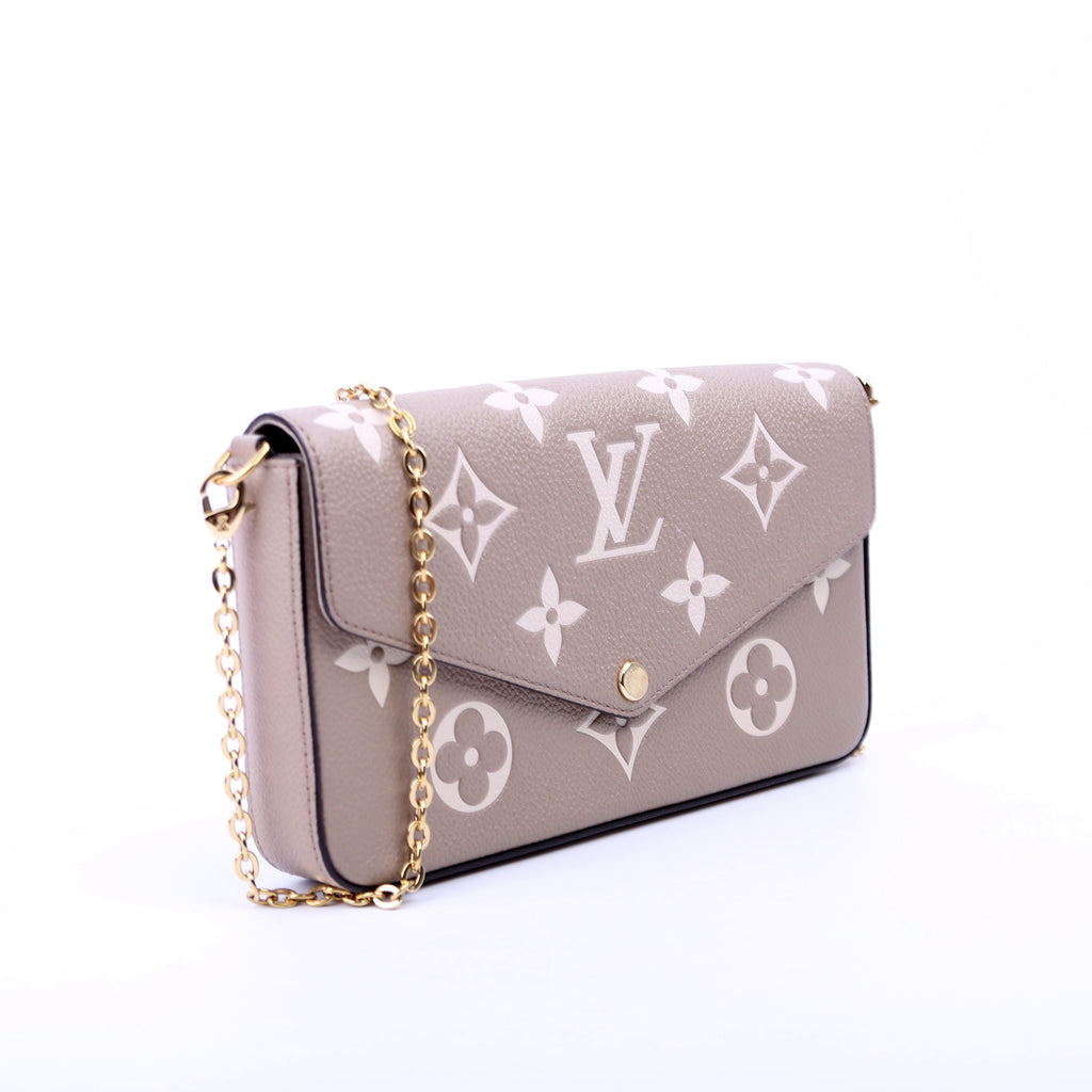 Pochette Felicie Bicolor Empreinte Turtledove