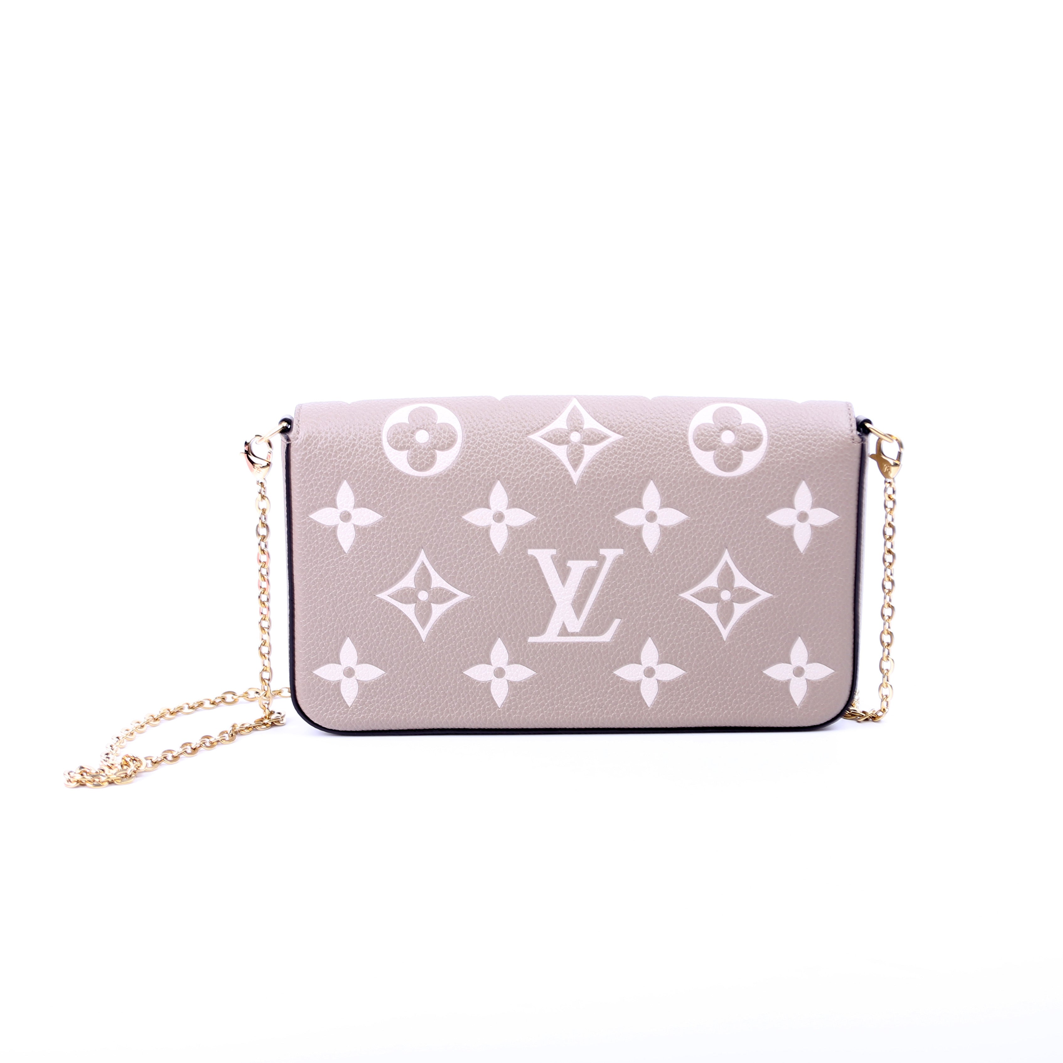 Pochette Felicie Bicolor Empreinte Turtledove