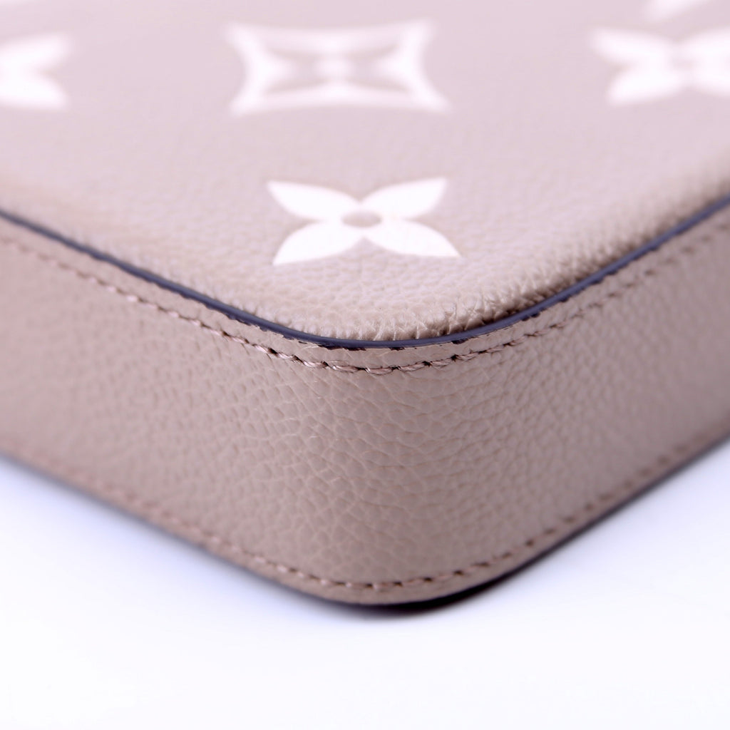 Pochette Felicie Bicolor Empreinte Turtledove